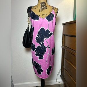 cute y2k style floral purple and navy Stars Above women’s sleepwear slip dress